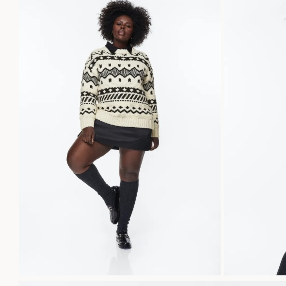 Jacquard knit sweater from h&m